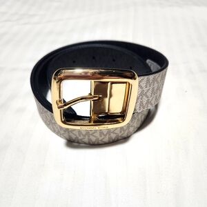 Michael Kors Reversible Belt with Gold Buckle